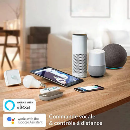 Spot à encastrer connecté Zigbee bluetooth Fueva, D17 blanc/couleurs, rond blanc
