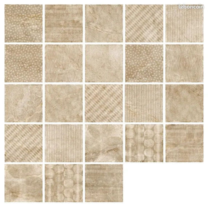 Carrelage effet pierre taupe Roots l.20 x L.20 cm STN CERAMICA