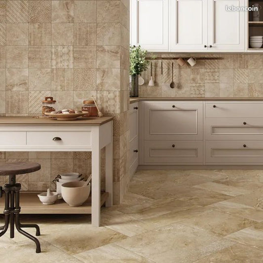 Carrelage effet pierre taupe Roots l.20 x L.20 cm STN CERAMICA