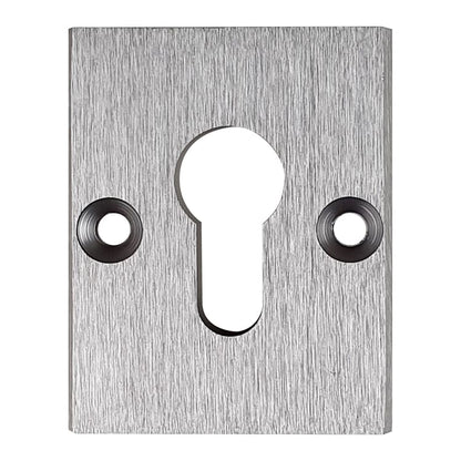2 rosaces blindées cylindre Securit ALPERTEC alu anodisé gris, H. 65mm x l. 52mm