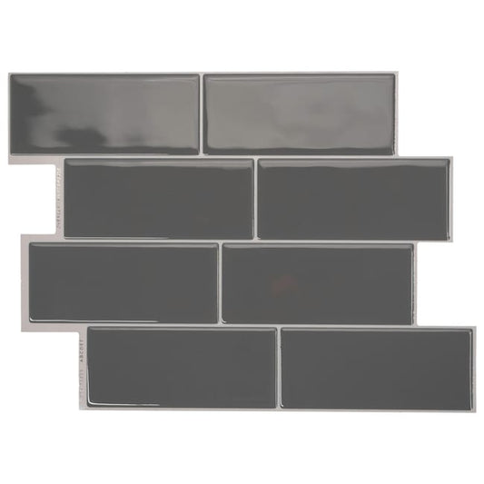 lot de 4 crédences adhésives Métro, gris, 29.36X21.9 cm