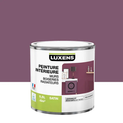 Peinture fenêtre berry 3 satin LUXENS Intérieure 0.5l