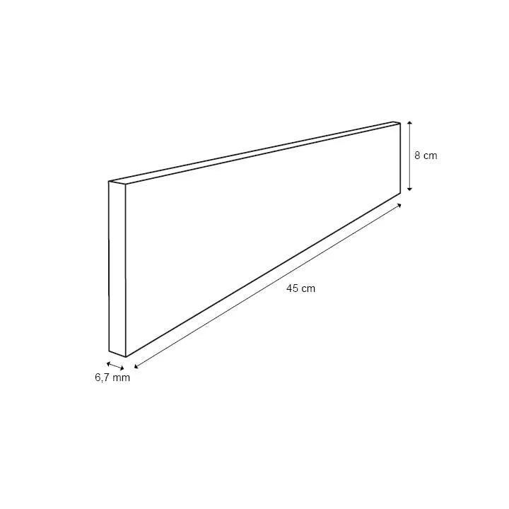 Lot de 3 plinthes Shala, l. 8 x L. 45 cm, Ep.6.7 mm