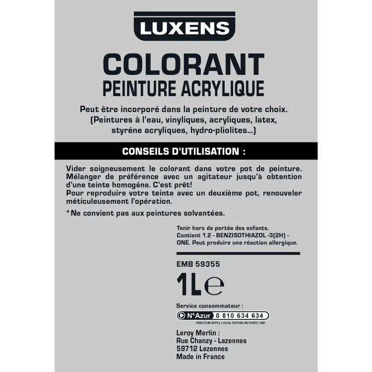 Colorant spécial peinture acrylique LUXENS 1 L citron