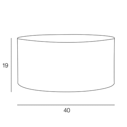 Abat-jour Cylindre H.19 cm, Diam.40 cm polyamide, blanc COREP