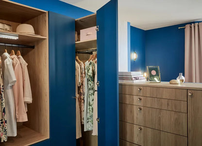 Tablette SPACEO, effet chêne naturel H.1.6xl.100.25xP.59.5cm