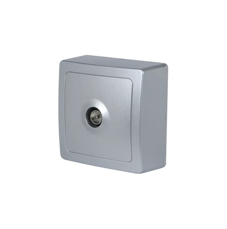 Prise tv saillie, complet Opus, LEXMAN, gris aluminium