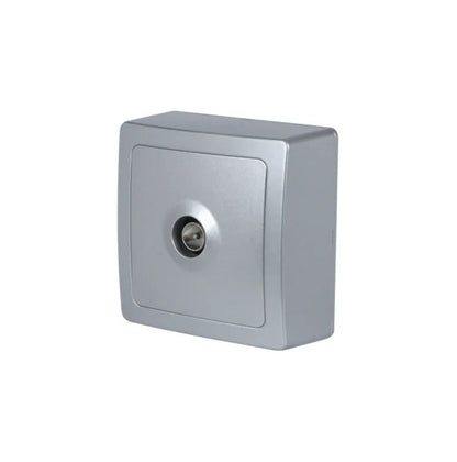 Prise tv saillie, complet Opus, LEXMAN, gris aluminium