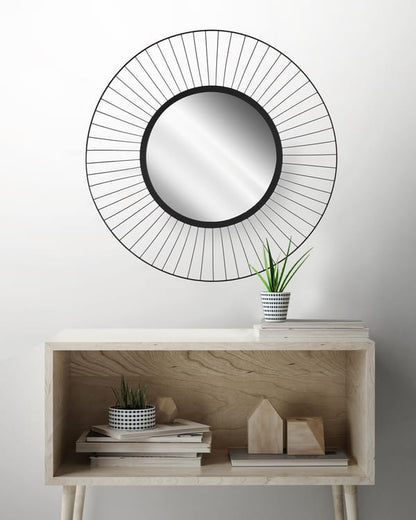 Miroir rond Kasteli noir diam.32 cm