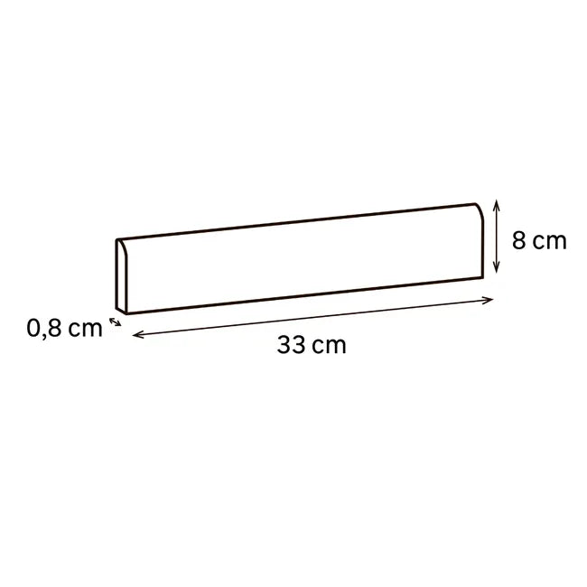 Lot de 3 plinthes carrelage Béton anthracite n°78, Ht. x L. 33 cm, Ep.7.9 mm