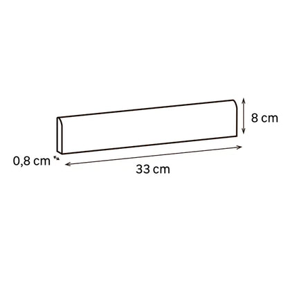 Lot de 3 plinthes carrelage Béton anthracite n°78, Ht. x L. 33 cm, Ep.7.9 mm