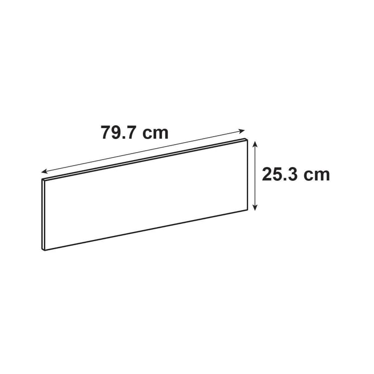 Façade de tiroir de cuisine Newport gris perle mat H.25.3 x l.79.7 cm
