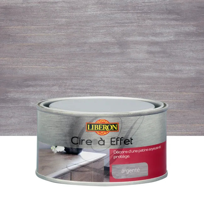 Cire à effet meuble et objets À effet LIBÉRON, effet argenté 0.25 l