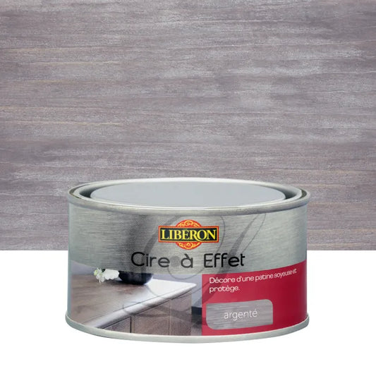 Cire à effet meuble et objets À effet LIBÉRON, effet argenté 0.25 l