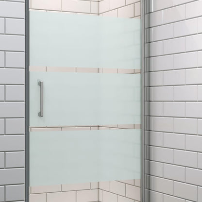 Porte de douche pivotante sérigraphié, chromé 100 cm, Remix