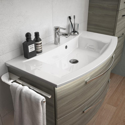 Meuble de salle de bains simple vasque l.89 x H.48.2 x P.48.5 cm, gris florentin