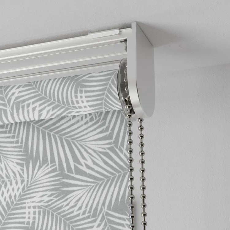 Store enrouleur tamisant Caloundra blanc/gris, l.75 x H.250 cm, INSPIRE