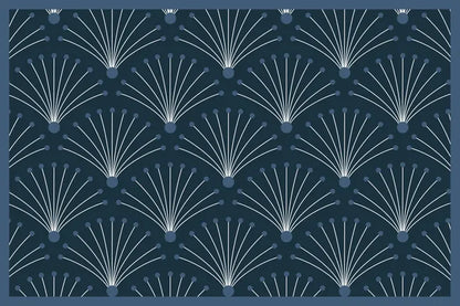 Tapis antipoussière bleu polyamide, l.50 x L.75 cm intérieur