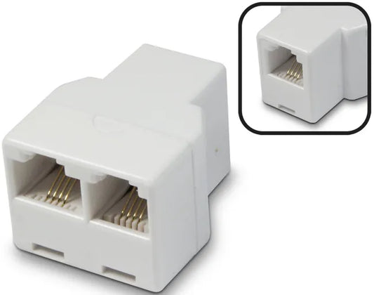 Raccord rj45 / rj11 femelle / femelle blanc EVOLOGY