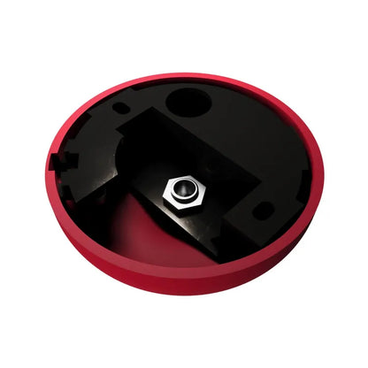 Kit rosace silicone rouge pour 2 câbles 13mm , D.8.8cm