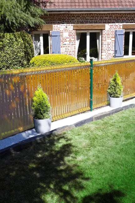 Rouleau lamelle occultante pvc coloris bois, Idéal Garden L.50mxl.48mm+100clips