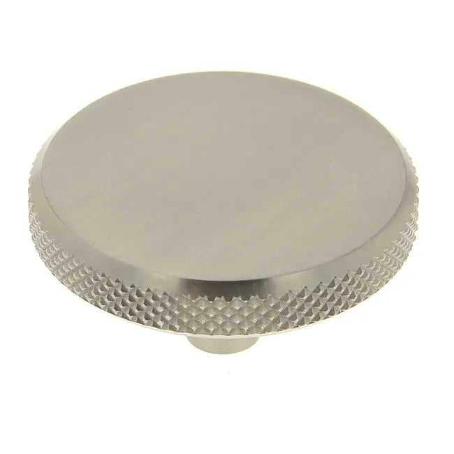 Bouton de meuble rond Indus, acier argent nickelé, Diam.48 mm