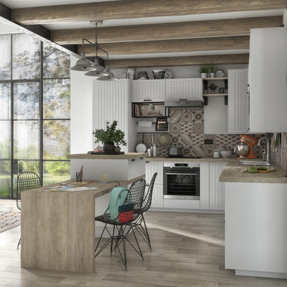 Porte de cuisine Toscane blanc mat H.76.8 x l.29.8 cm