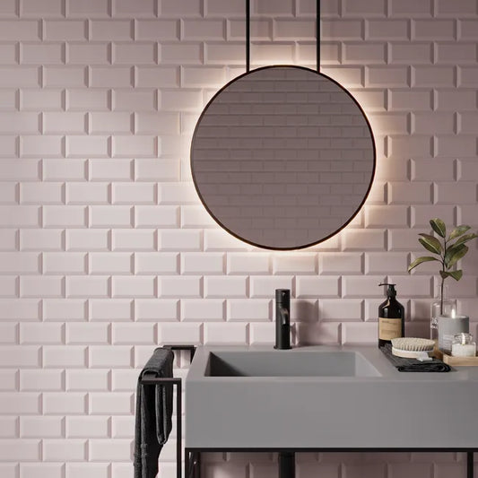 Carrelage mur intérieur effet rose mat Metro l.7.5 x L.15 cm ARTENS