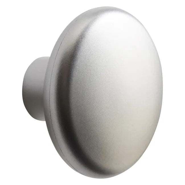 Bouton de meuble rond Mia, abs argent peint, Diam.39.5 mm
