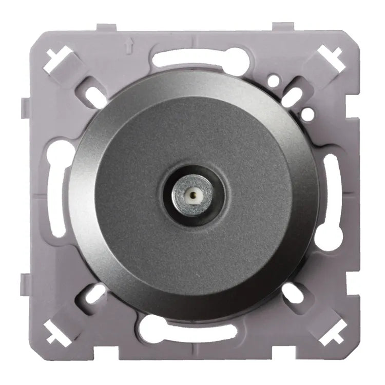 Prise tv type f Epure, LEXMAN, gris aluminium