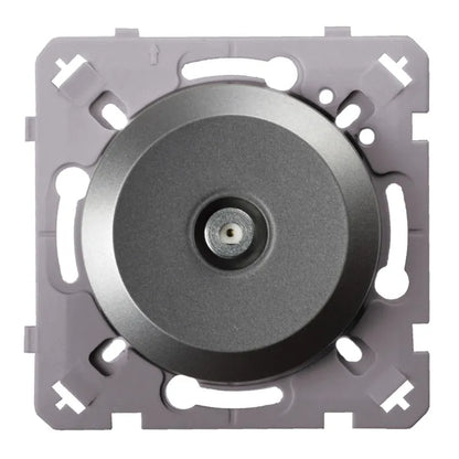 Prise tv type f Epure, LEXMAN, gris aluminium