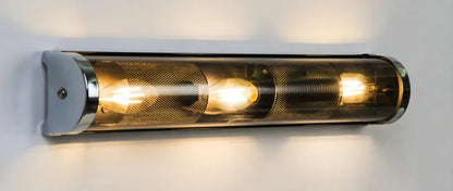 Applique 3x E14 max 28W, industriel métal gris fumé SAMPA HELIOS Smoky