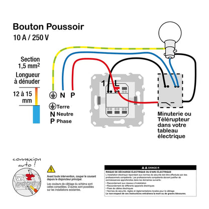 Double poussoir à assembler Unica, SCHNEIDER ELECTRIC, blanc