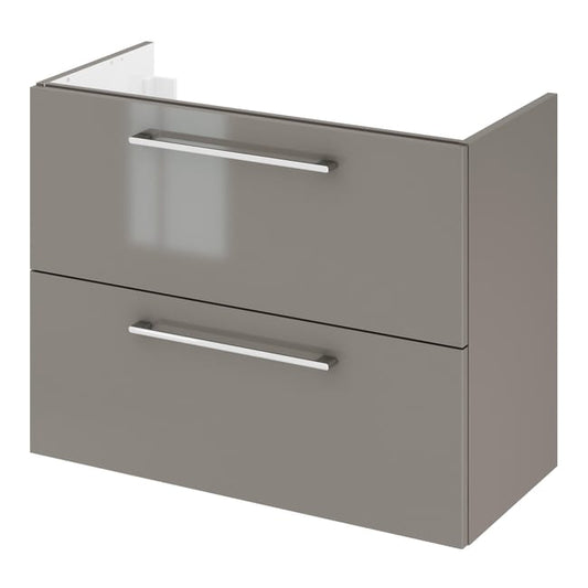Meuble de salle de bains, Remix l.75 x H.58 x P.33 cm, gris granit, Remix