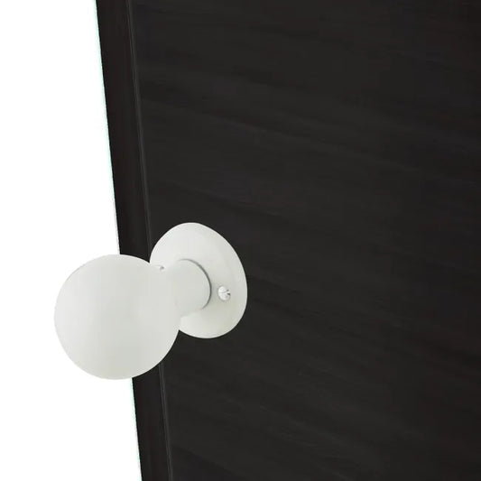 Bouton de porte sur rosace Rondo Chrisligne, aluminium, blanc, sans rosace