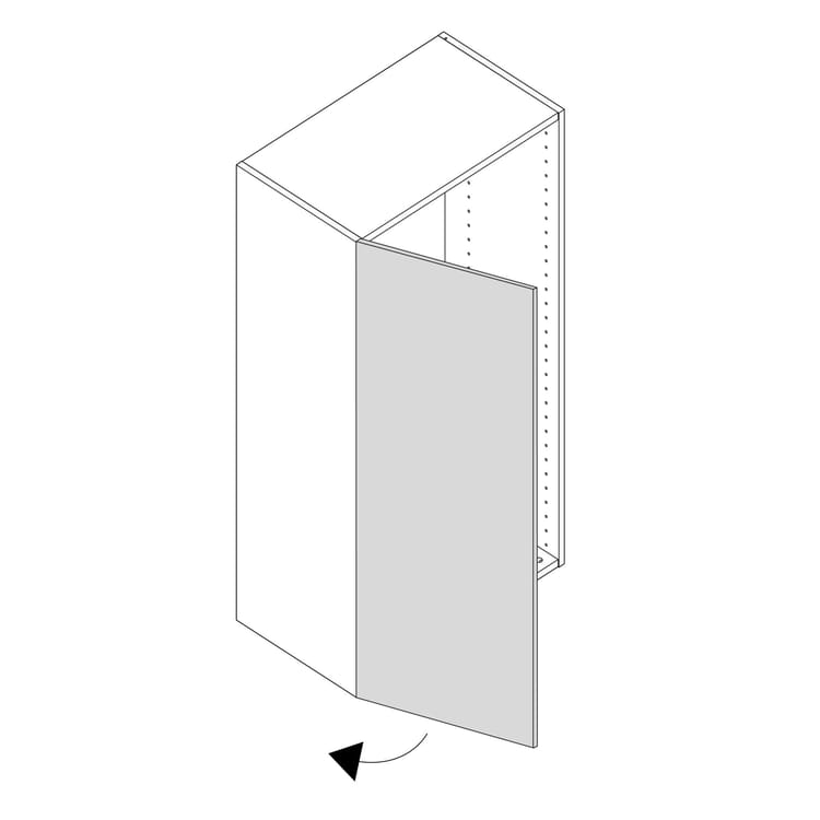 Porte de cuisine Helsinki blanc brillant H.102.1 x l.59.7 cm