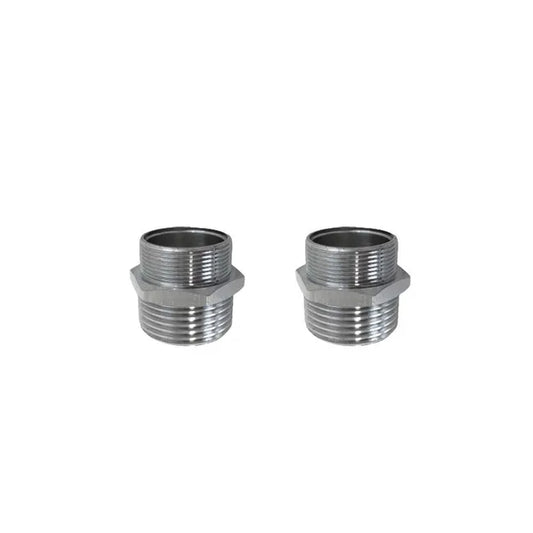 Lot de 2 raccords pour tuyau à visser M/M D.3/8" (12x17) mm
