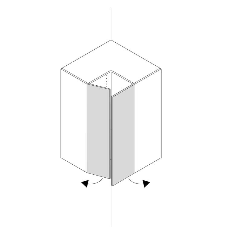 Porte de cuisine Toscane blanc mat H.76.8 x l.29.8 cm
