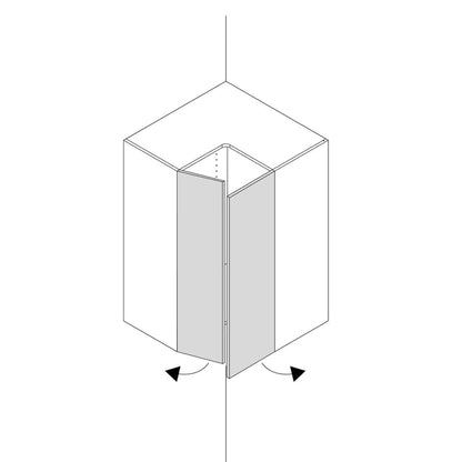 Porte de cuisine Toscane blanc mat H.76.8 x l.29.8 cm