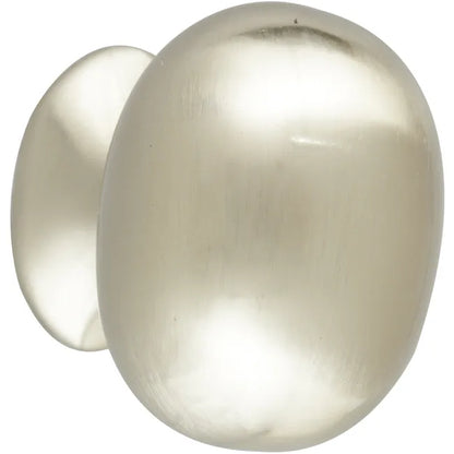 Bouton de meuble rond, zamak argent brossé, Diam.31 mm