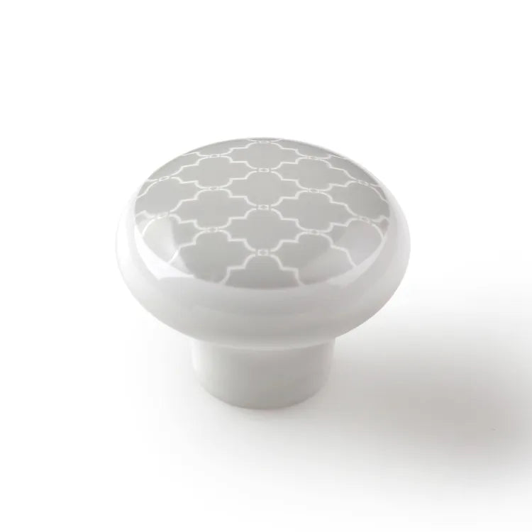 Bouton de meuble REI Déco gris porcelaine