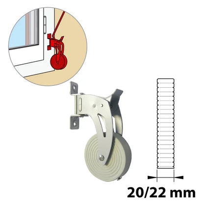 Enrouleur composite plastifié, H.170 x L.30 x P.120 mm