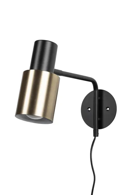 Applique 1x e27 max 15W, design métal noir et laiton MATHIAS URBAN
