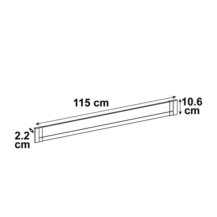Façade de tiroir de cuisine Delinia gris H.10.74 x l.115.05 cm