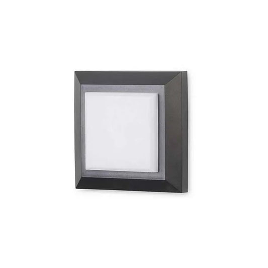 Applique murale carrée IP65 modèle Grove Diffuseur Square LED Noir FORLIGHT