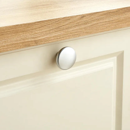 Bouton de meuble rond Mia, abs argent peint, Diam.39.5 mm