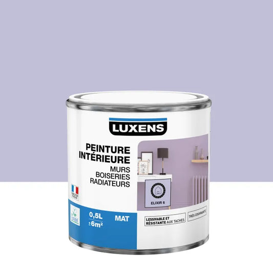 Peinture mur, boiserie, radiateur Multisupports LUXENS elixir 6 mat 0.5 l