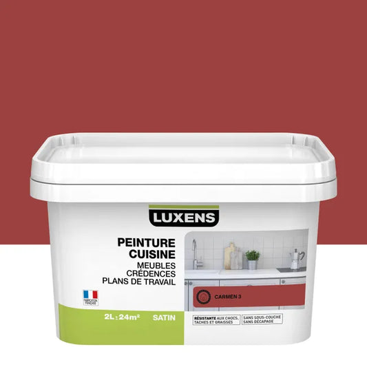 Peinture mur, meuble, carrelage carmen 3 satin LUXENS Cuisine 2l