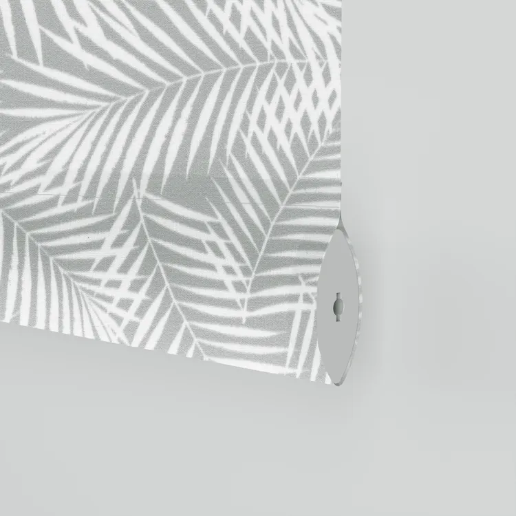 Store enrouleur tamisant Caloundra blanc/gris, l.75 x H.250 cm, INSPIRE