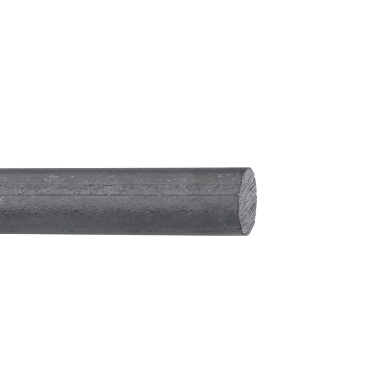 Rond plein acier brut noir lisse, L.2000 mm